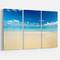 Designart - Sand of Beach in Calm Caribbean Shore - Modern Seascape Canvas Artwork